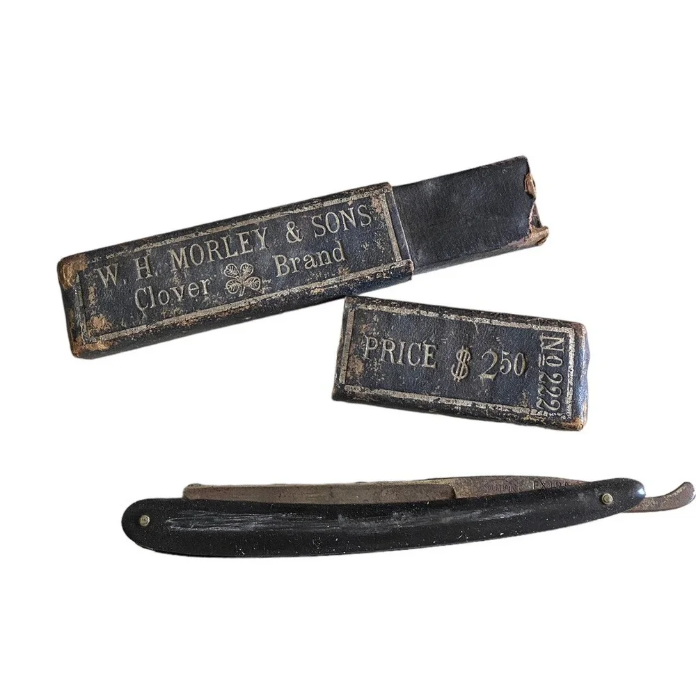 Vintage W.H.‎ Morley & Sons Clover Brand Straight Razor Made in Germany